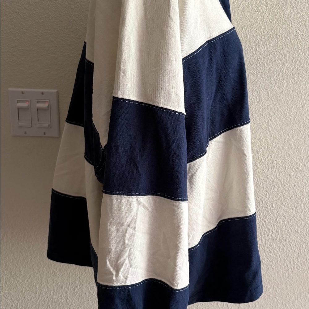 Madewell MWL Striped Rugby Polo Shirt - Navy & White Size XXL - Picture 8 of 12